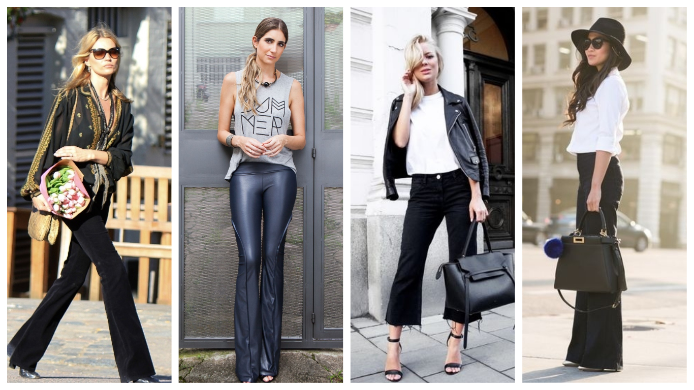 calça flare cintura baixa para noite