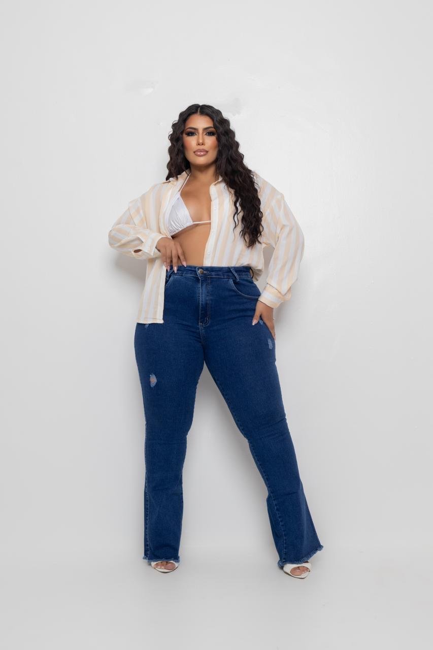 calça jeans pantalona