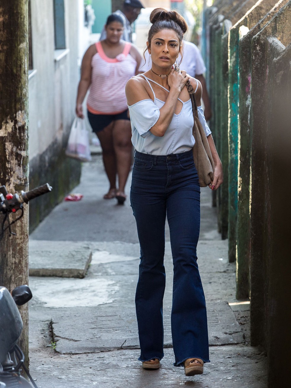 estilo boho chic calça jeans