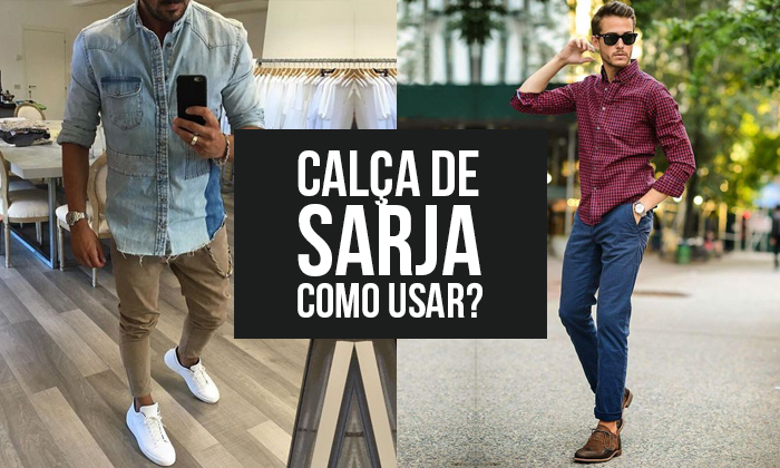 calça sarja alfaiataria