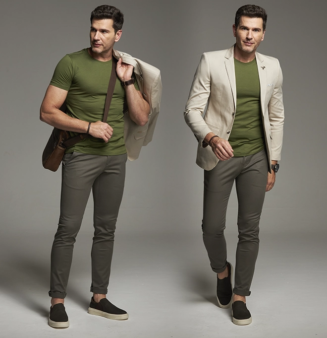 calça sarja cargo