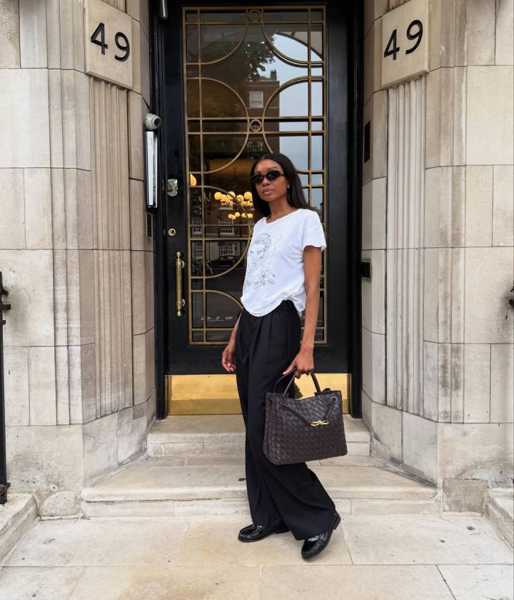 calça preta elegante