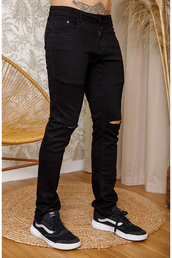 calça sarja preta para trabalho