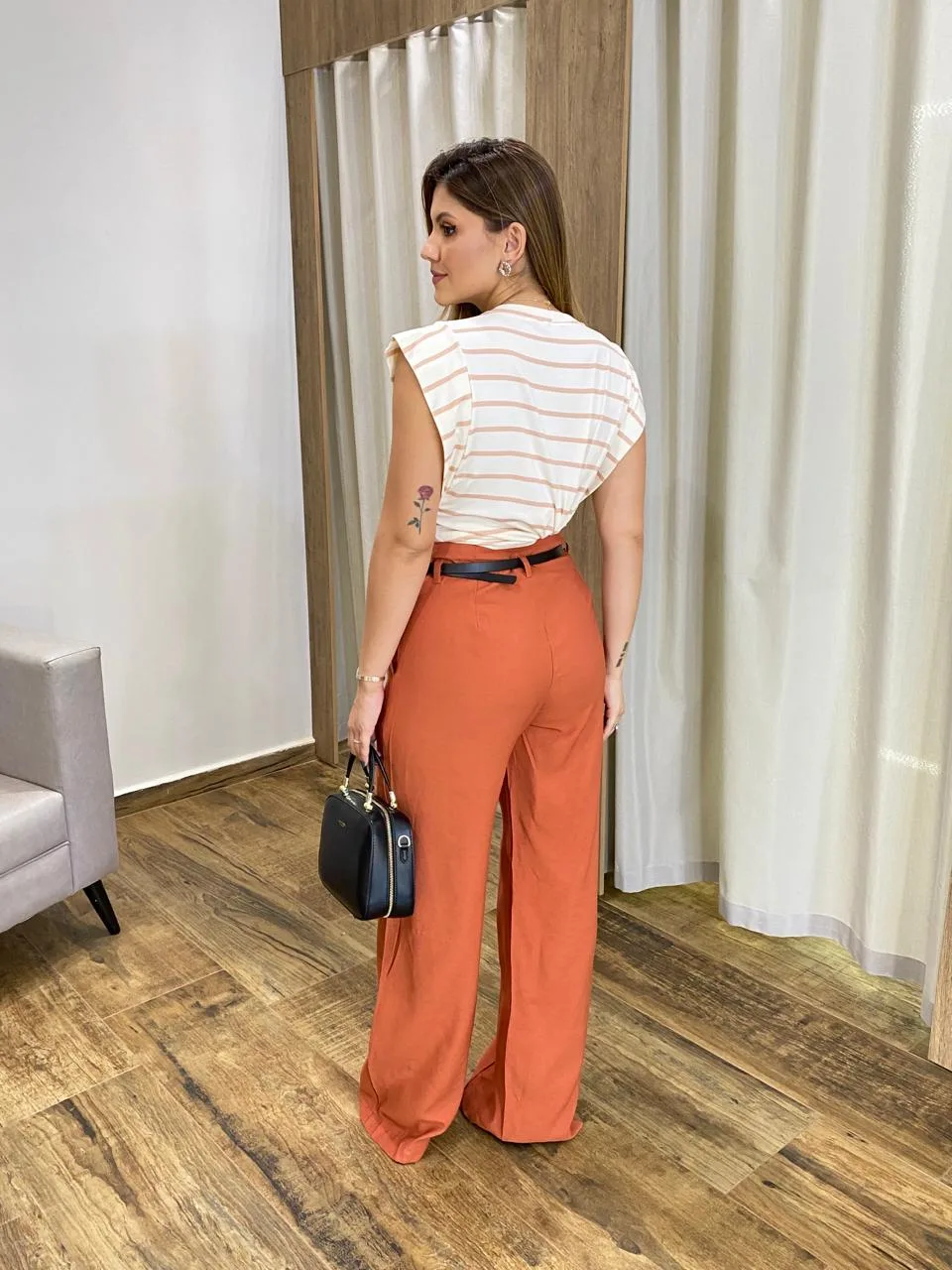 calça pantalona viscose