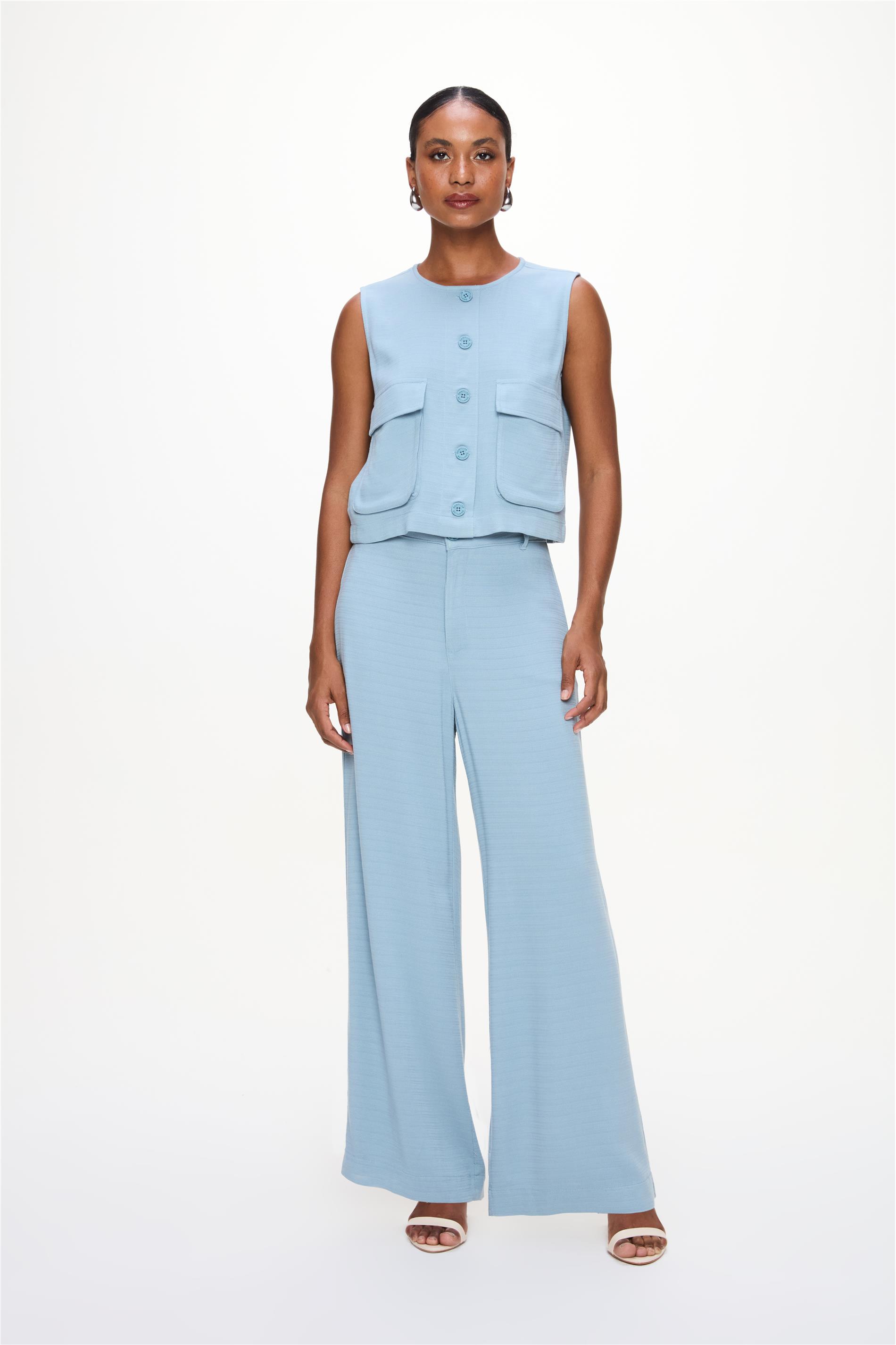 calça pantacourt viscose