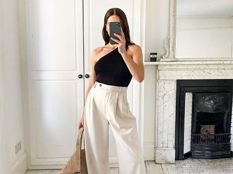 calça de viscose casual