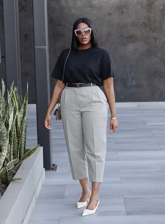 calça alfaiataria preta looks
