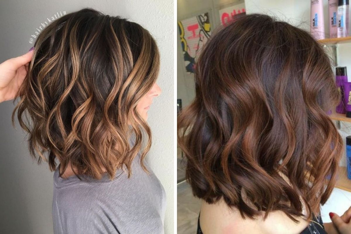Morena Iluminada em Cabelo Curto: Tons de Mel e Dourado para um Visual Natural