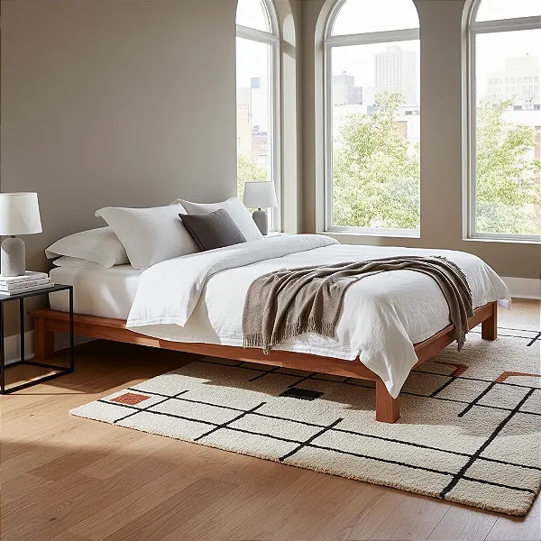 Cama rústica eucalipto casal