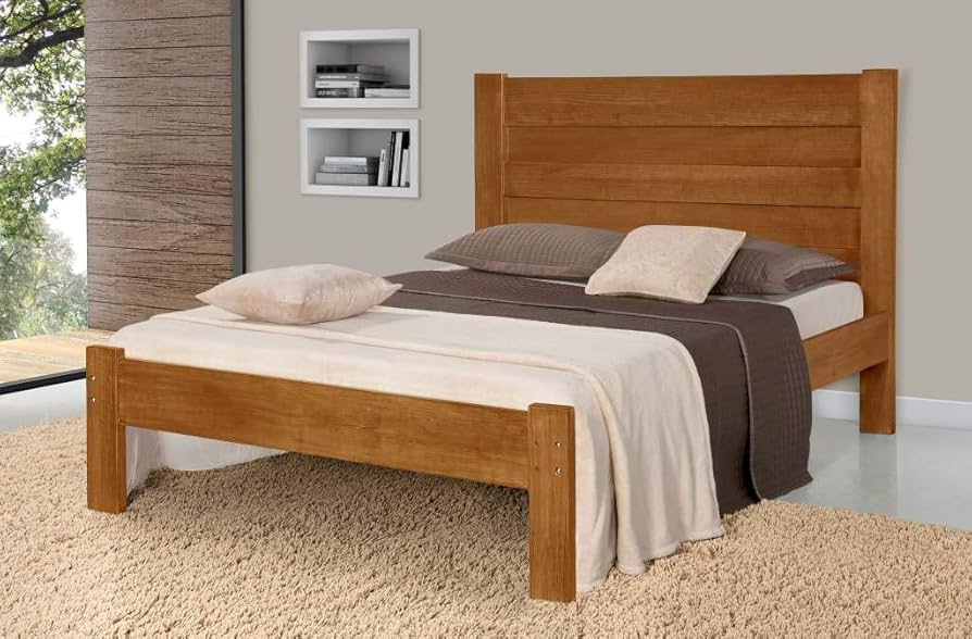 Cama rústica com gavetas casal