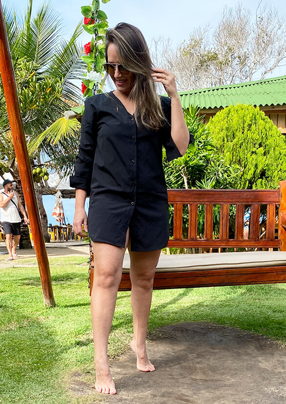 looks camisa alongada feminina