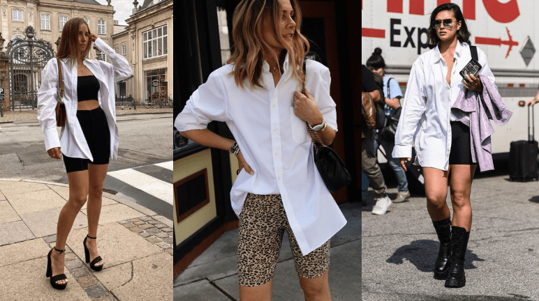 chemise feminina looks