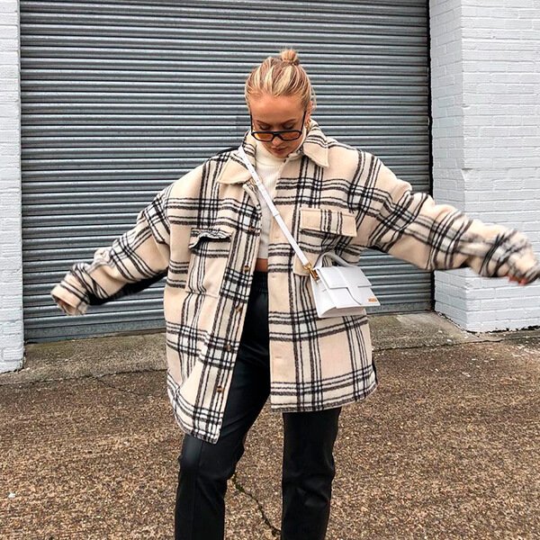 camisa flanela feminina oversized