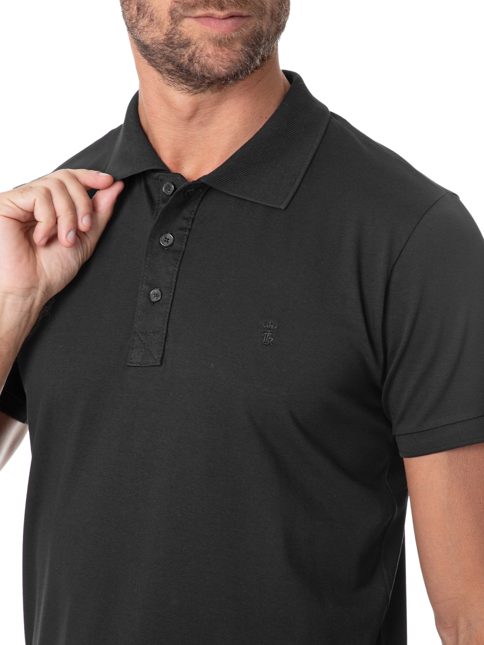 camisa polo pima oversized