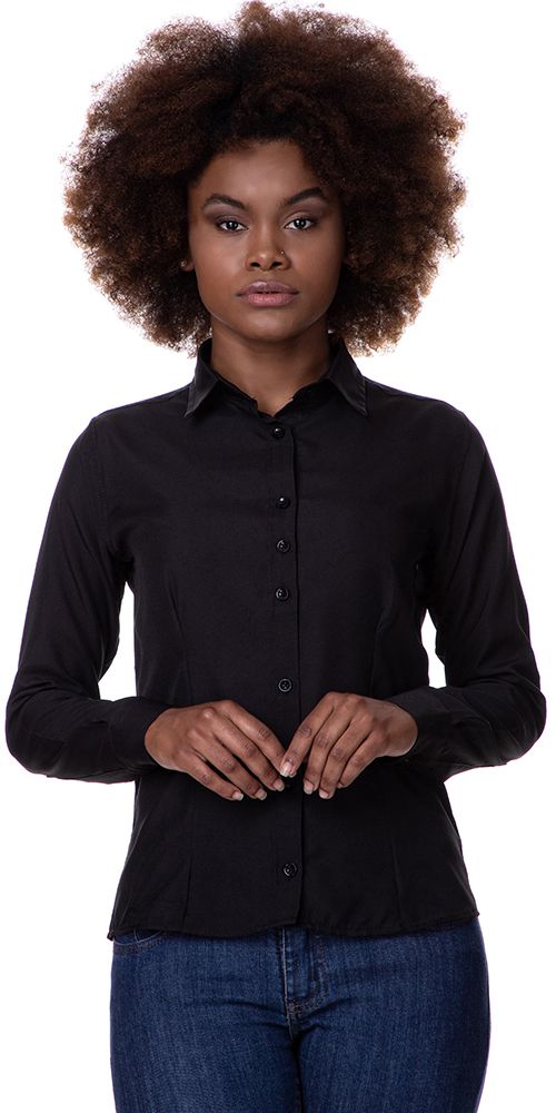 camisa social preta masculina casual
