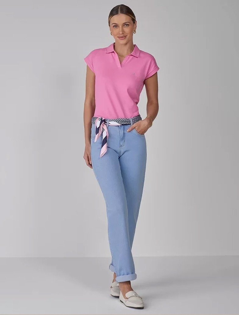 Camisa rosa chiclete