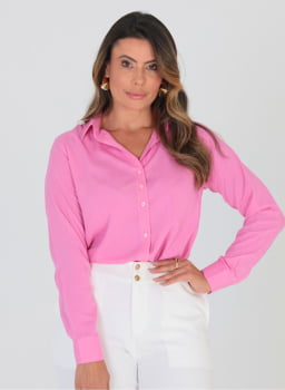 Maxi camisa rosa