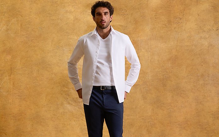 camisa sarja para trabalho