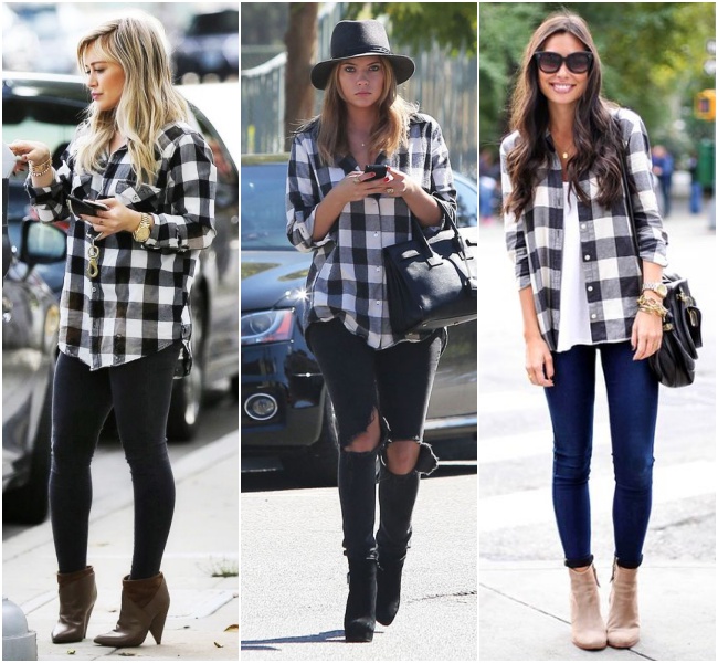 camisa xadrez feminina flanelada oversized