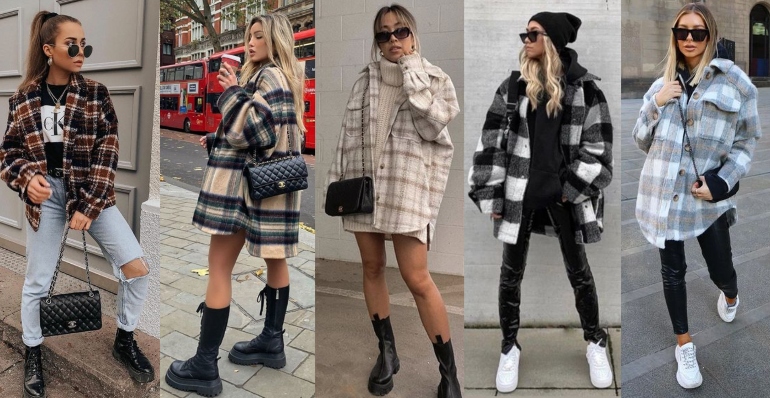 camisa xadrez feminina flanelada oversized