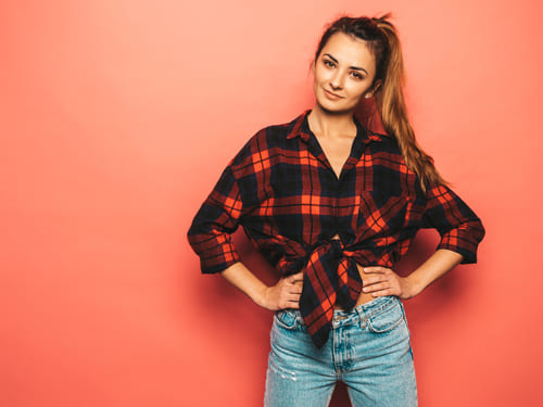 camisa xadrez feminina flanelada oversized