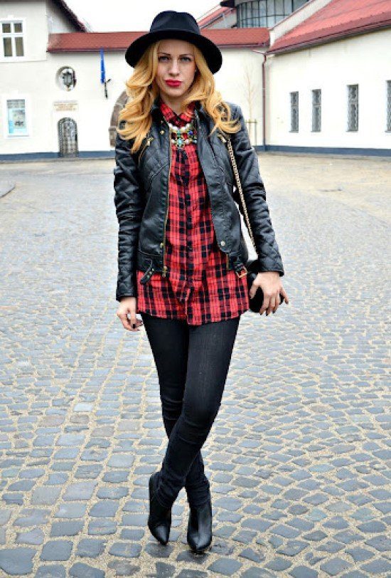 looks com camisa xadrez feminina flanelada
