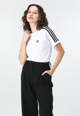 camiseta adidas originals feminina branca