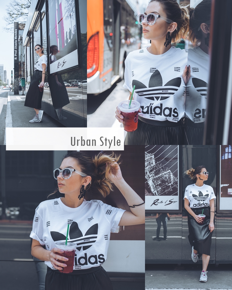 looks com camiseta adidas originals e calça cargo