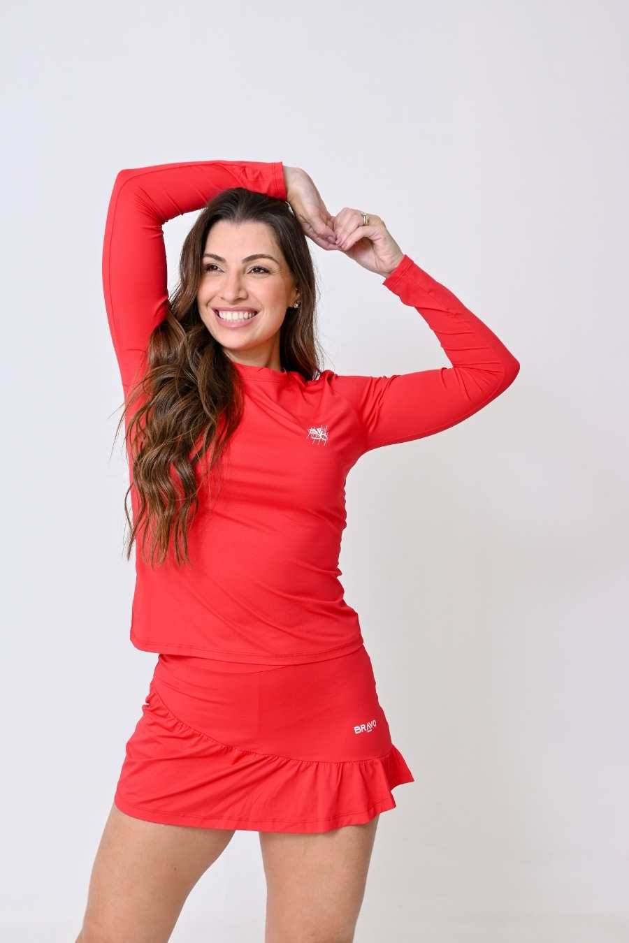 camiseta manga longa amarela