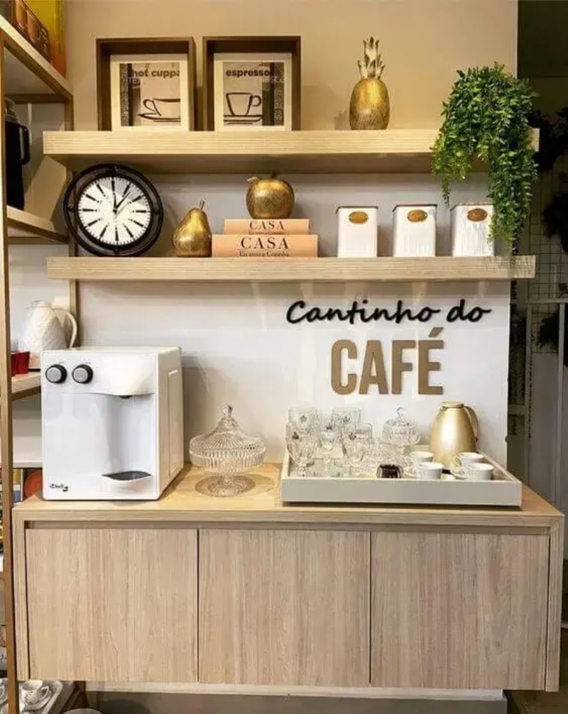 mini bar de café na cozinha
