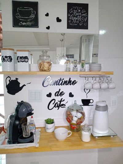 estação de café cozinha