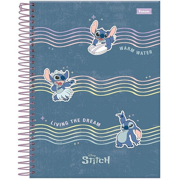 capa caderno stitch com nome