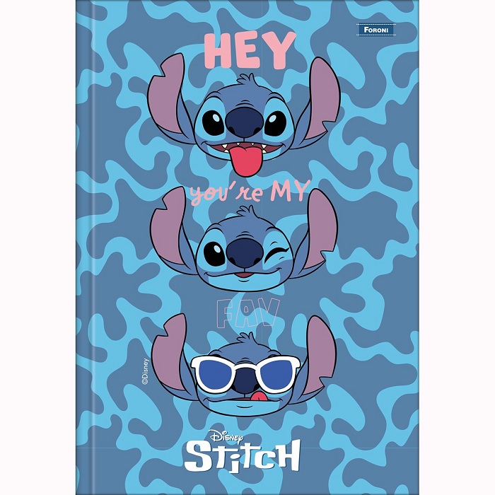 capa caderno stitch editável