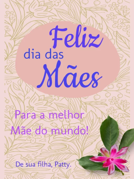 cartão dia das mães personalizado