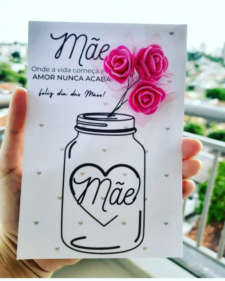cartão dia das mães criativo