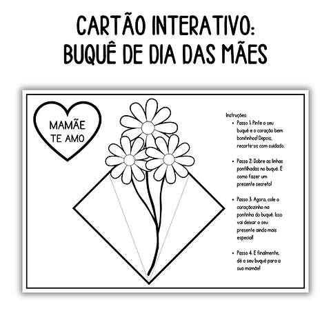 cartão dia das mães 3D