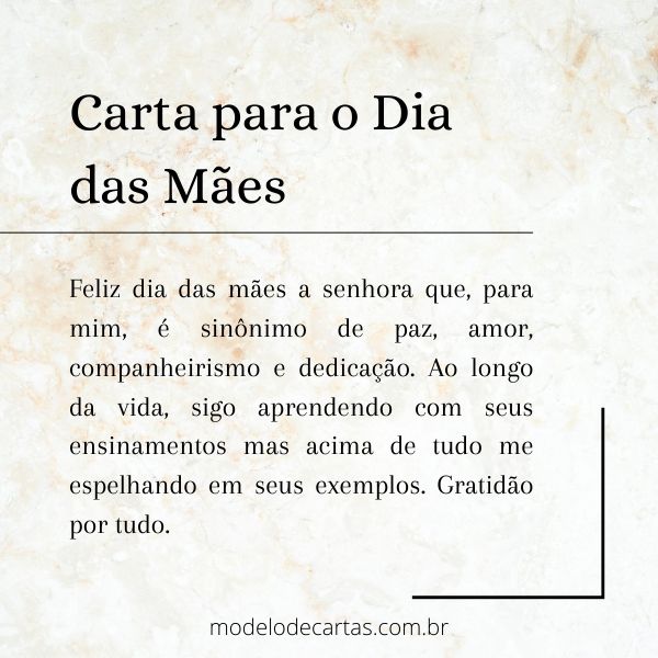 cartinha dia das maes