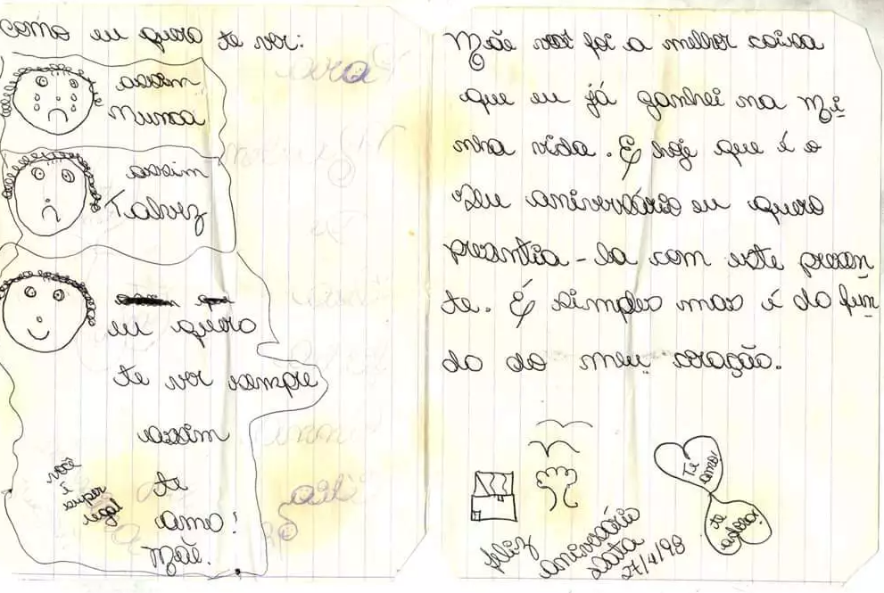 cartinha dia das mães para avó com versículo