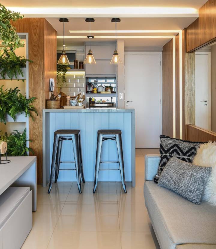 casa pequena com cozinha americana