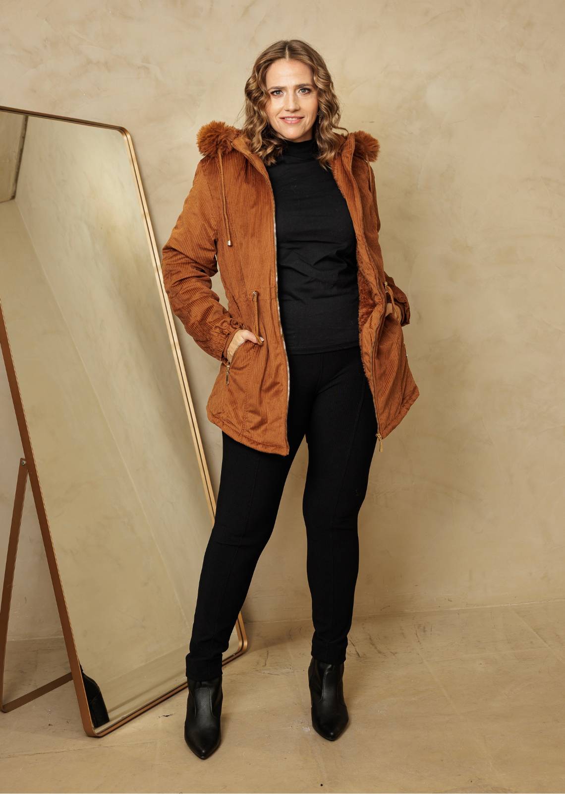 casaco caramelo feminino plus size