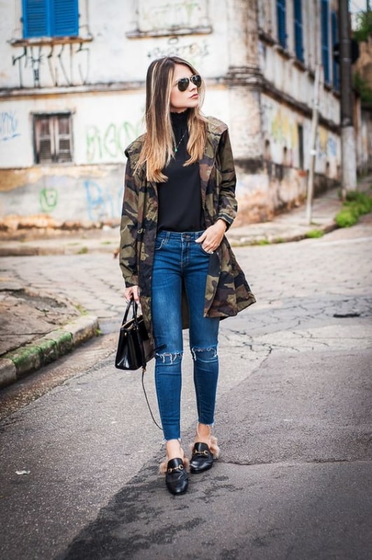 parka militar looks outono inverno