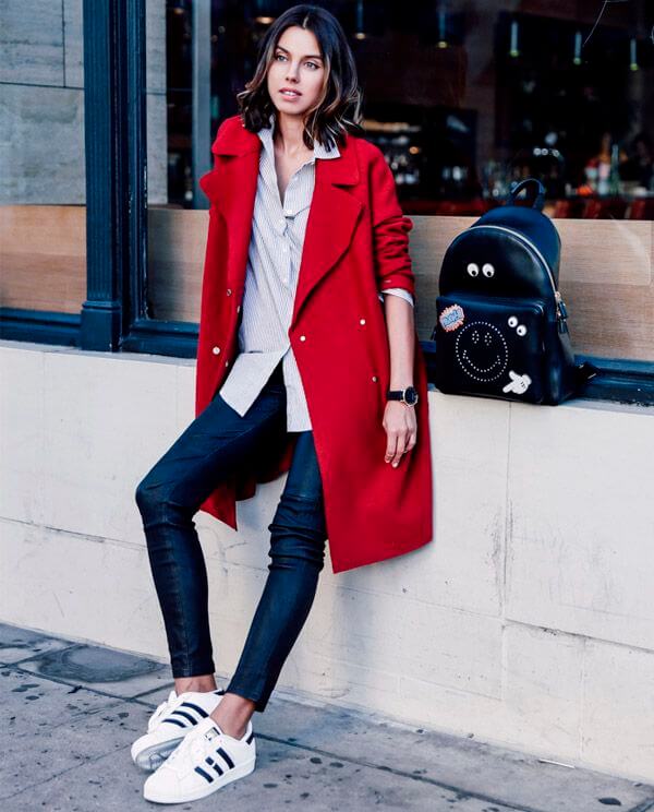 casaco vermelho looks