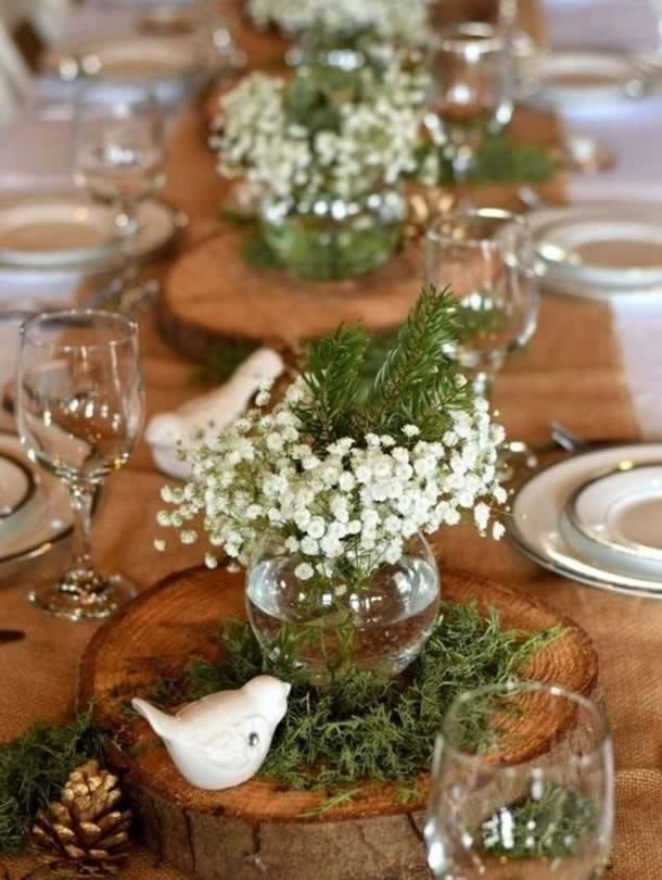 centro de mesa casamento com velas baratas