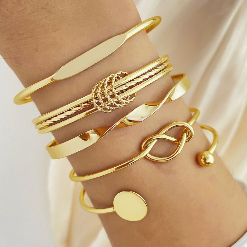 bracelete dourado com zircônia