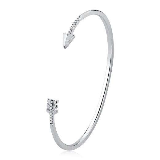 bracelete prateado feminino liso