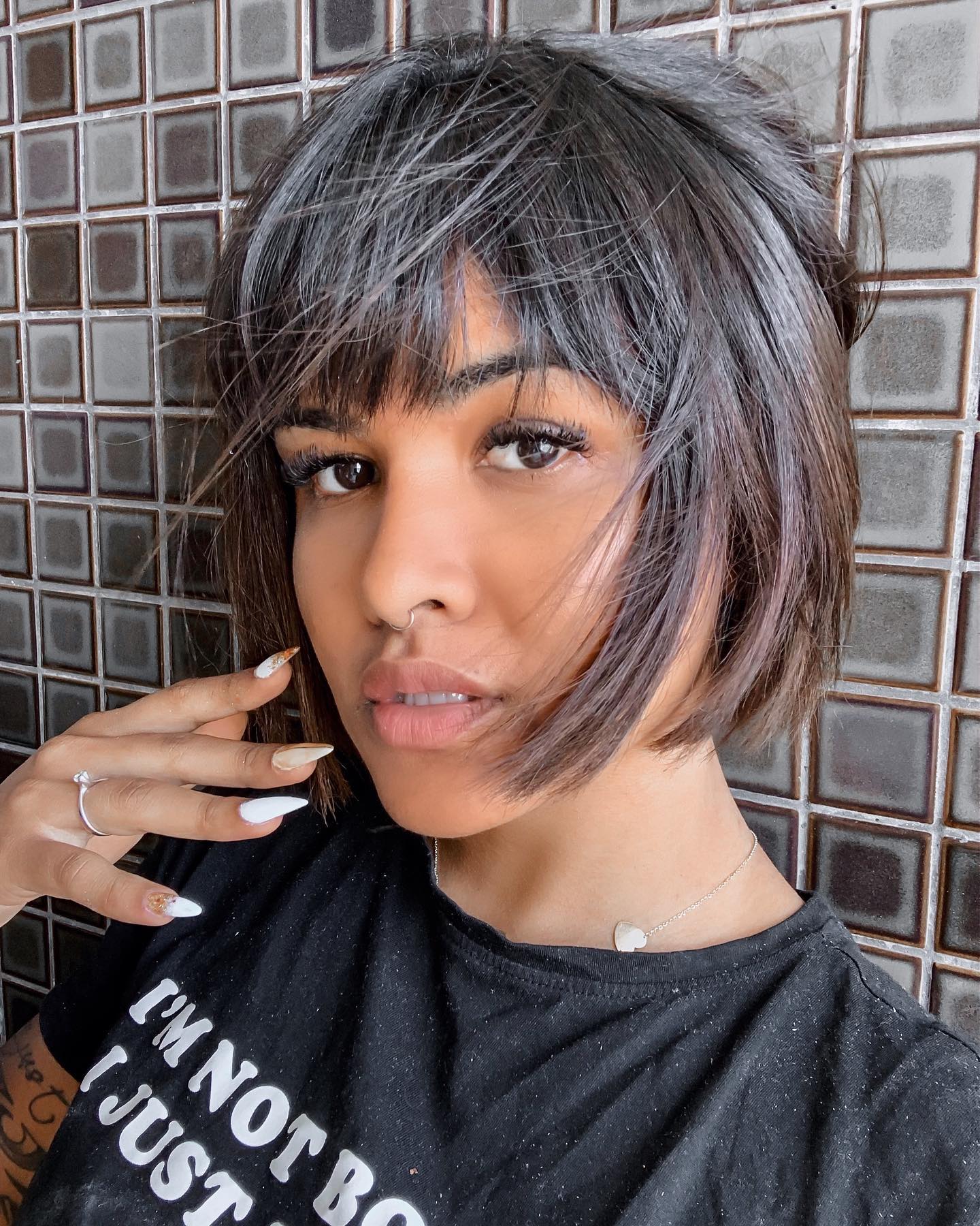 cortar cabelo bob sozinha
