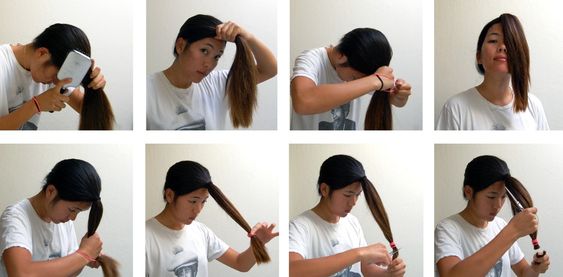 corte de cabelo reto sozinha