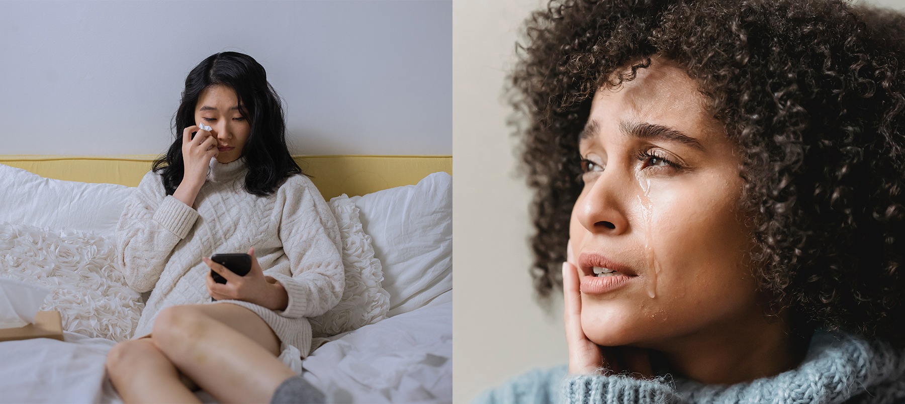 como desinchar olhos após chorar muito