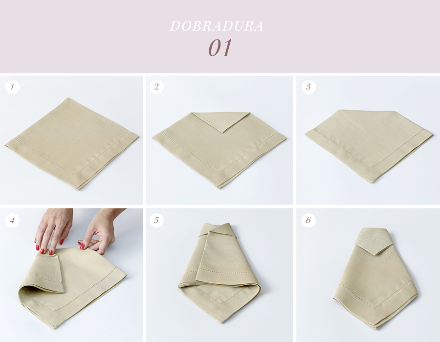 como dobrar guardanapo de papel simples