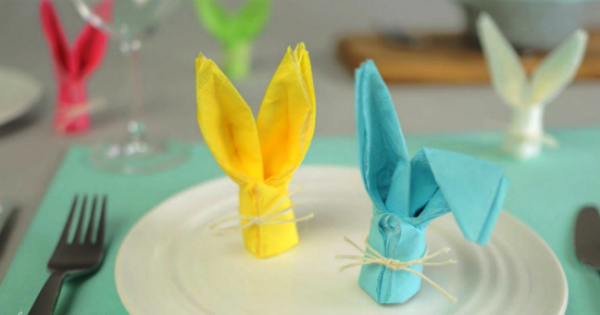 dobras de guardanapo de papel passo a passo